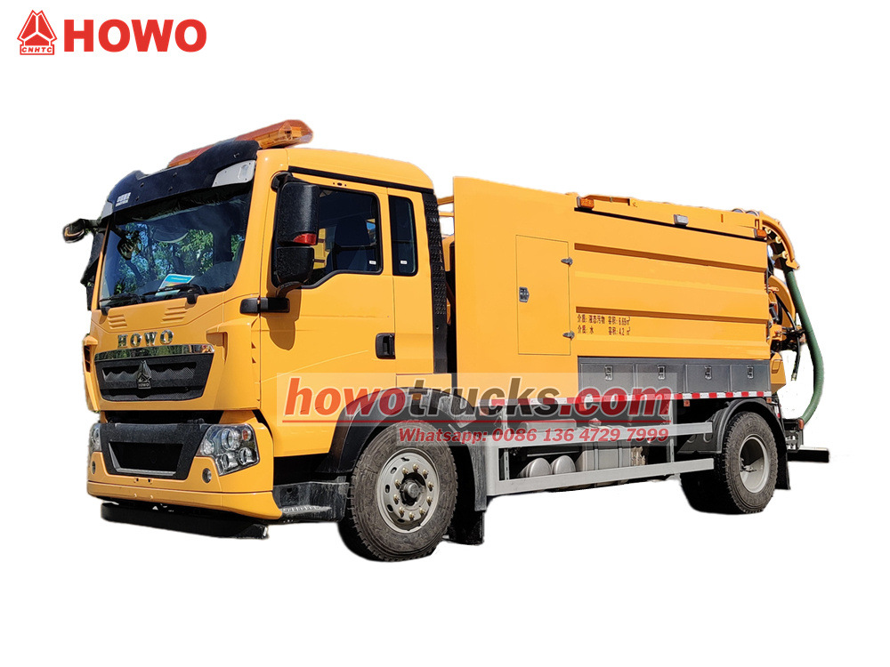  HOWO Industrial Wet Vacuum Cleaner Trucks 