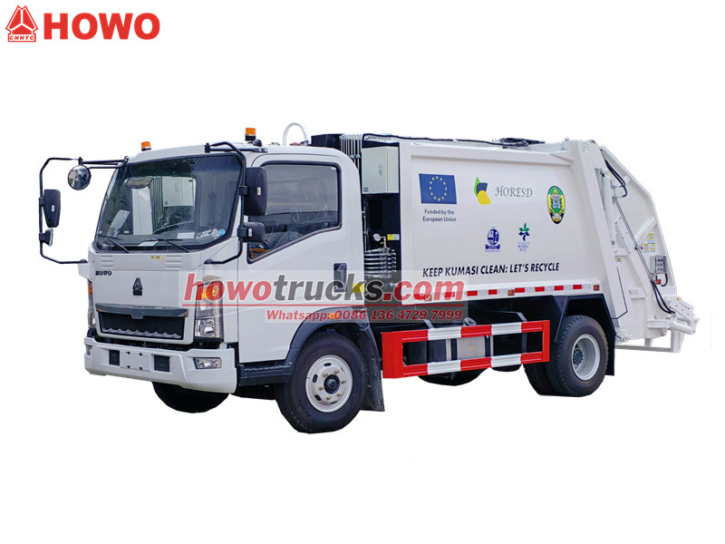 Howo 6CBM garbage rear loader truck
