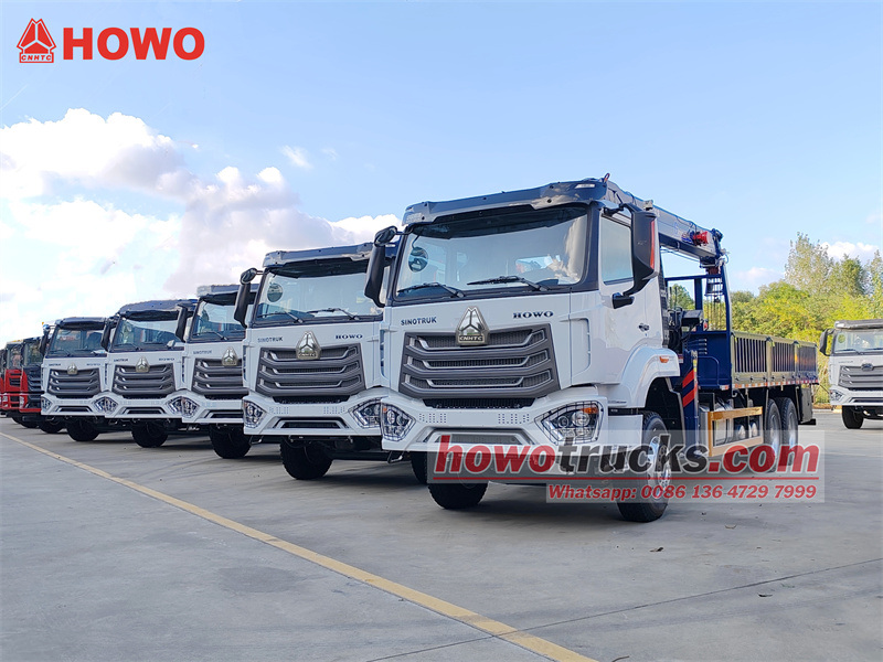 8 units howo 6x4 10tons boom crane truck