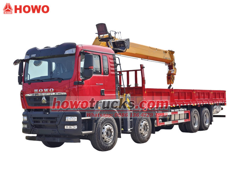  HOWO 8x4 truck mounted 20 tons crane 