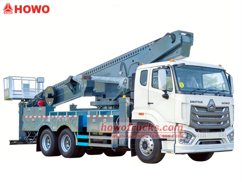 منصة عمل جوية Howo NX مثبتة على شاحنة بطول 56 مترًا - CS TRUCKS
