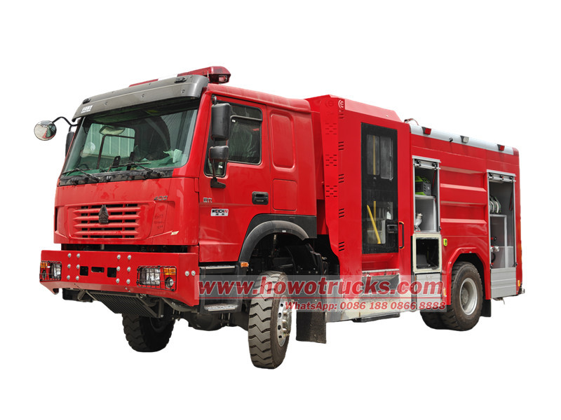 HOWO 4×4 all wheel drive fire engine