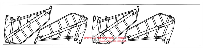 How to loading garbage compactor rear hopper by 40HQ