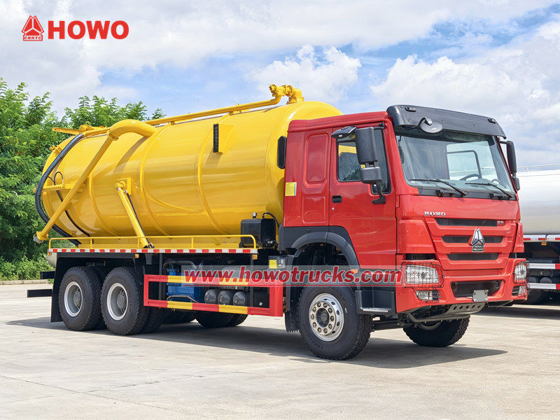 HOWO 20cbm vacuum sucker tanker truck are export to Tanzania