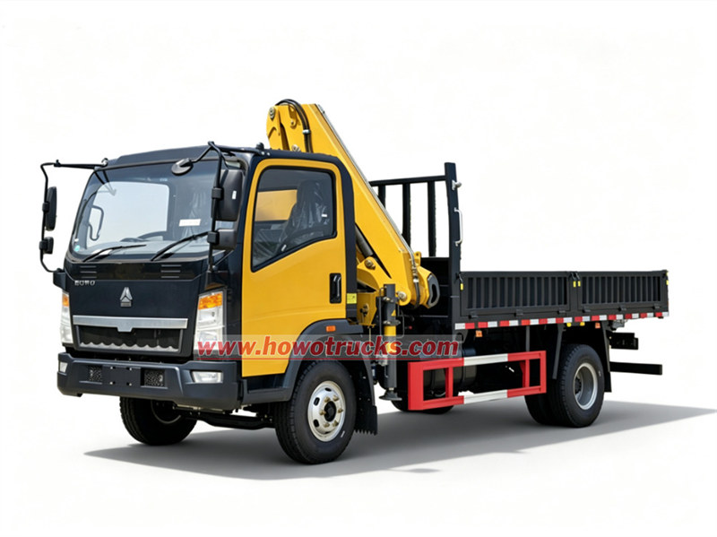 HOWO 5 Ton truck mounted hydraulic lifting crane HOWO 5 Ton truck mounted hydraulic lifting crane