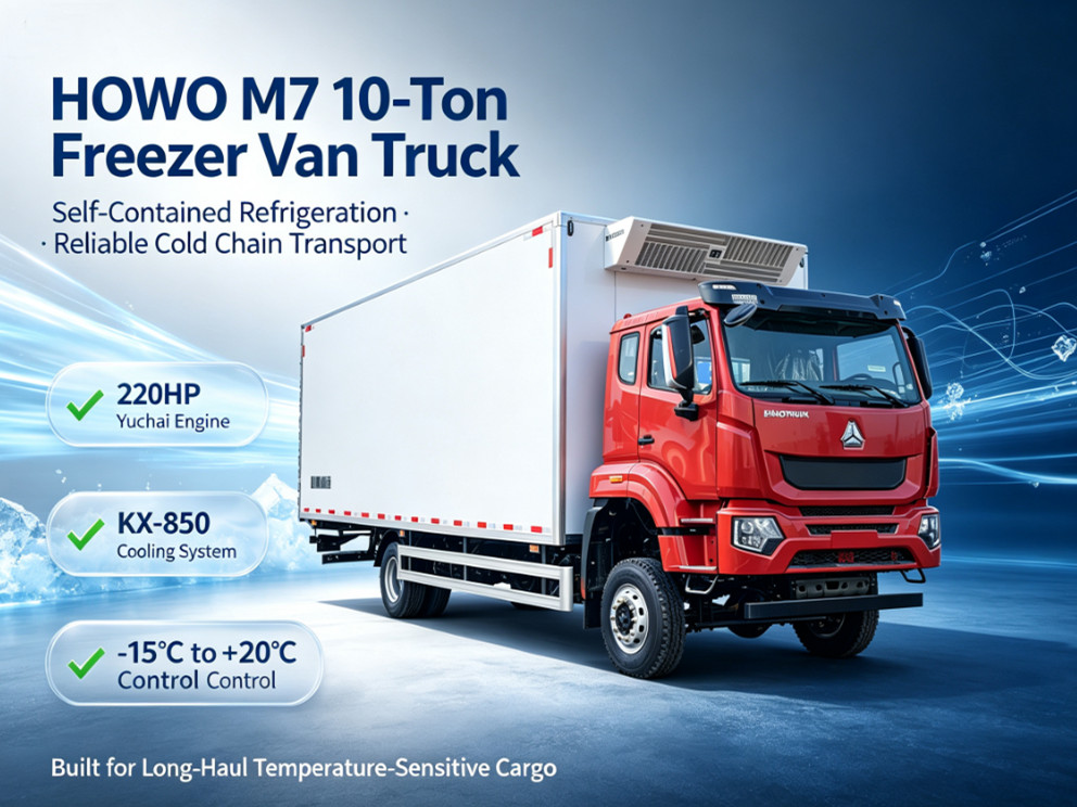 HOWO light freezer van truck